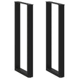 Vidaxl bartafelpoten 2 st u-vormig 40x(110-111) cm staal zwart