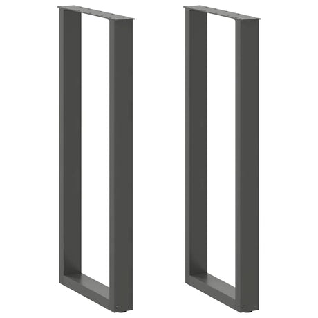 Vidaxl bartafelpoten 2 st u-vormig 40x(110-111) cm staal antraciet