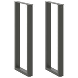 Vidaxl bartafelpoten 2 st u-vormig 50x(110-111) cm staal antraciet