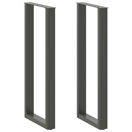 Vidaxl bartafelpoten 2 st u-vormig 50x(110-111) cm staal antraciet