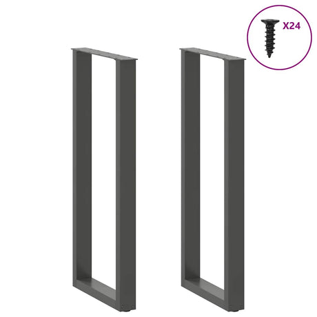 Vidaxl bartafelpoten 2 st u-vormig 50x(110-111) cm staal antraciet