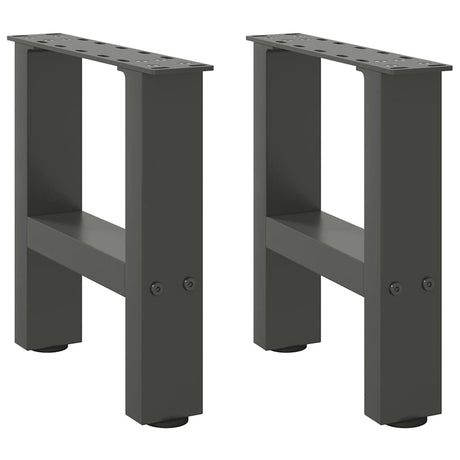 Vidaxl salontafelpoten 2 st 30x(30-31) cm staal antracietkleurig