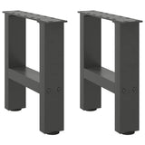 Vidaxl salontafelpoten 2 st 40x(30-31) cm staal antracietkleurig