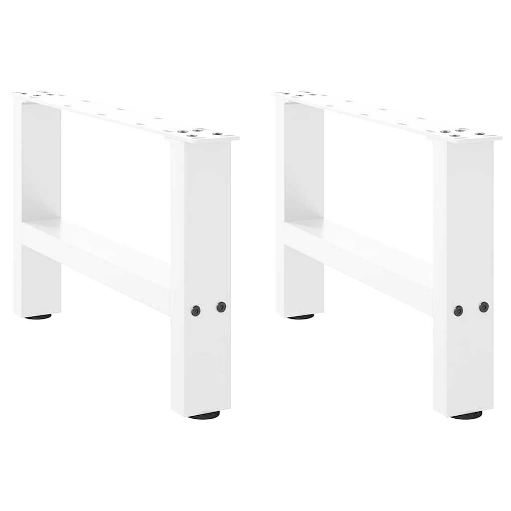 Vidaxl salontafelpoten 2 st 50x(30-31) cm staal wit