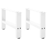Vidaxl salontafelpoten 2 st 50x(30-31) cm staal wit