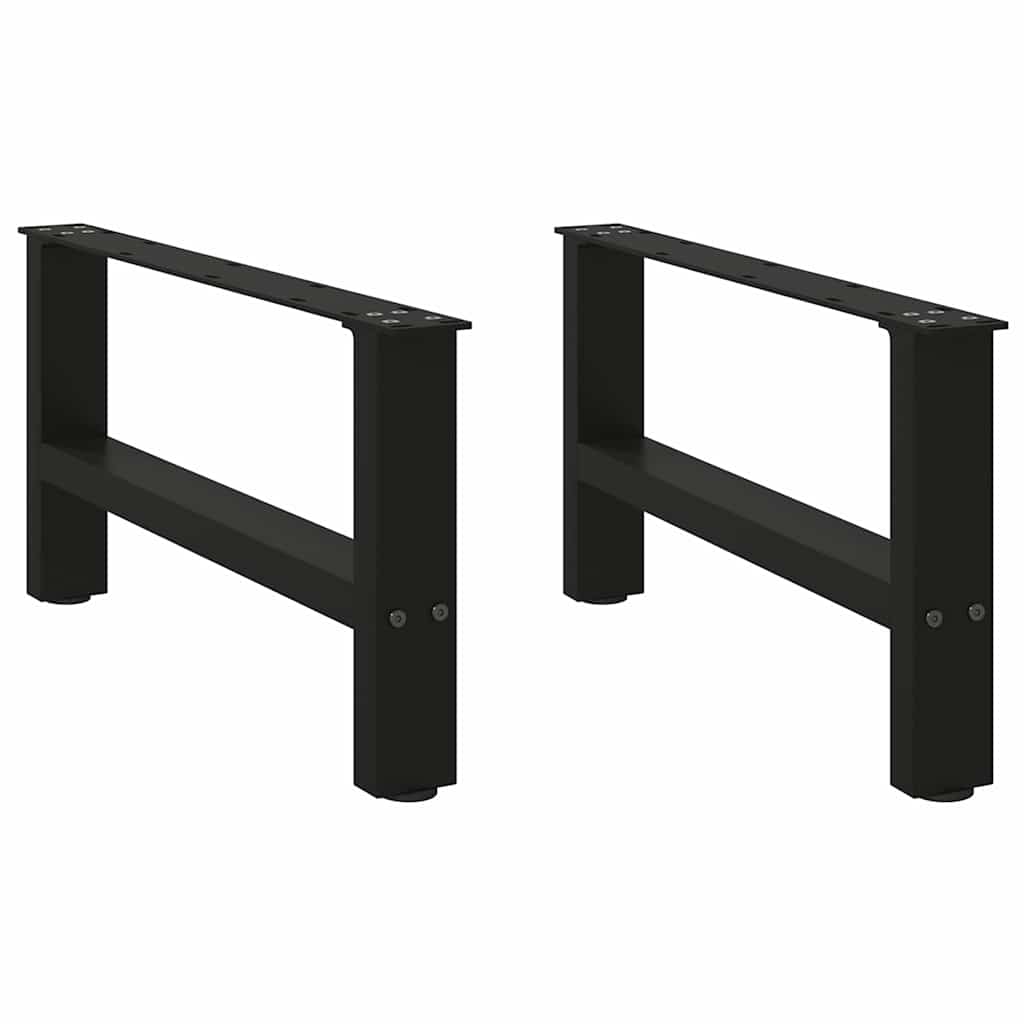 Vidaxl salontafelpoten 2 st 60x(30-31) cm staal zwart