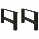 Vidaxl salontafelpoten 2 st 60x(30-31) cm staal zwart