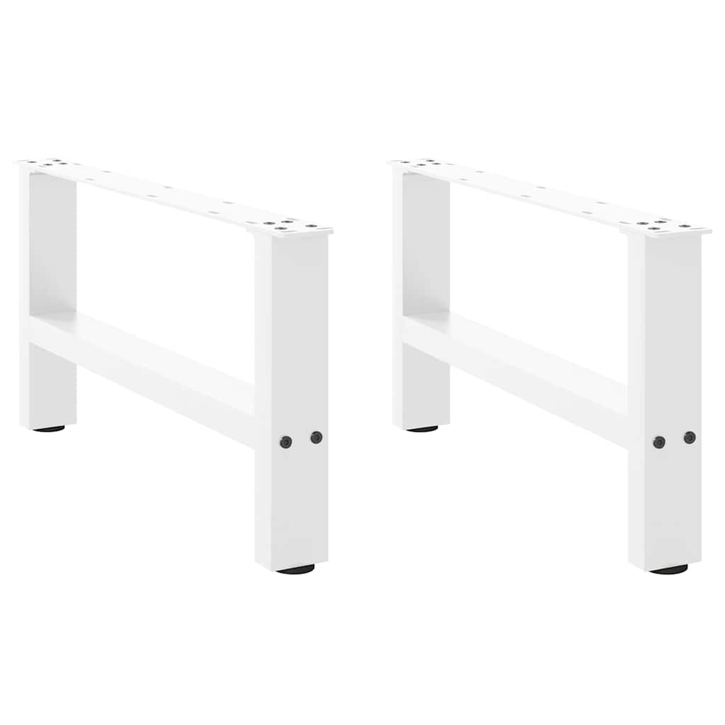 Vidaxl salontafelpoten 2 st 60x(30-31) cm staal wit