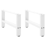 Vidaxl salontafelpoten 2 st 60x(30-31) cm staal wit