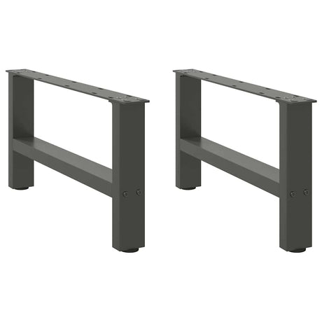 Vidaxl salontafelpoten 2 st 60x(30-31) cm staal antracietkleurig