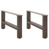Vidaxl salontafelpoten naturel staal 2 st 60x(30-31) cm staal