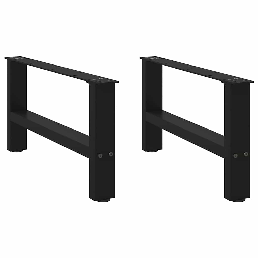 Vidaxl salontafelpoten 2 st 70x(30-31) cm staal zwart