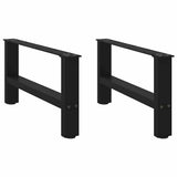 Vidaxl salontafelpoten 2 st 70x(30-31) cm staal zwart