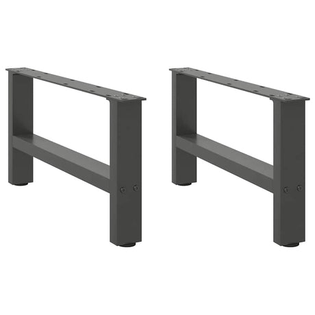 Vidaxl salontafelpoten 2 st 70x(30-31) cm staal antracietkleurig