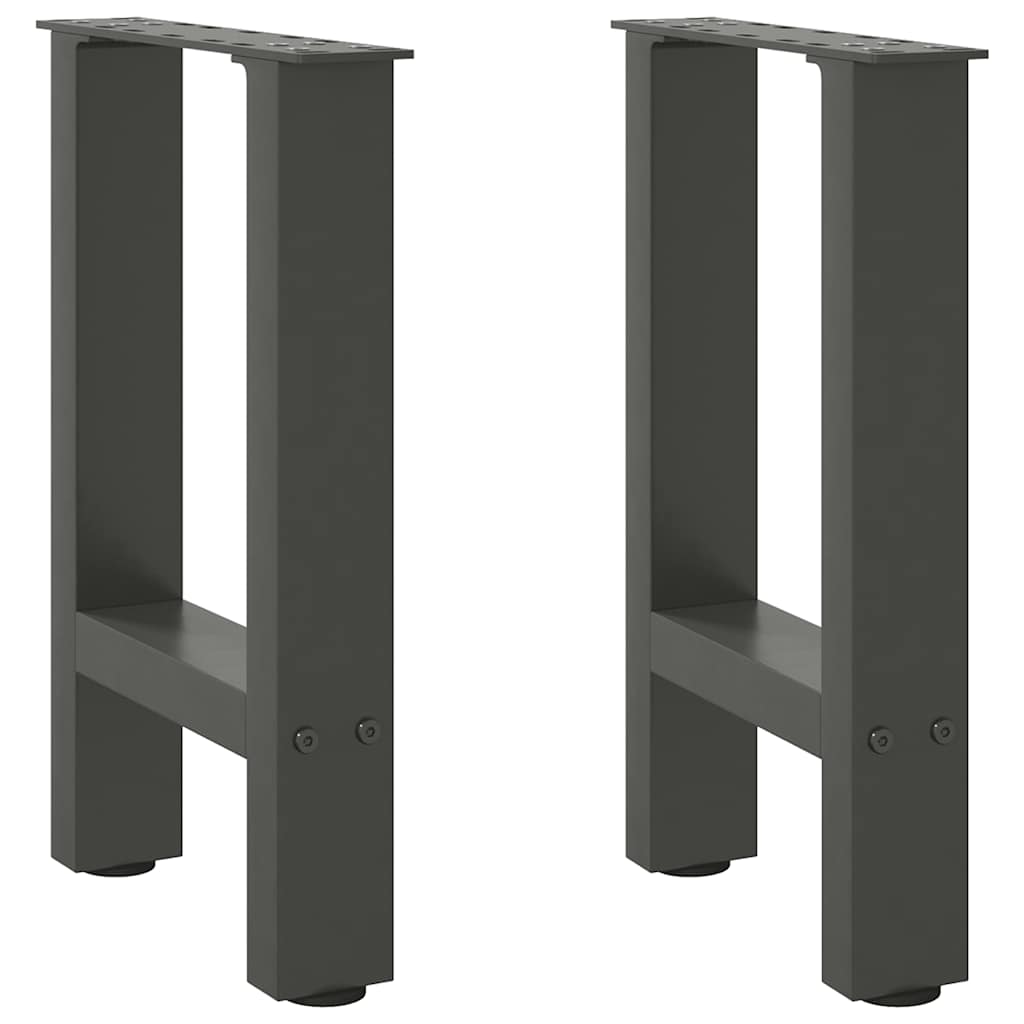 Vidaxl salontafelpoten 2 st 38x(42-43) cm staal antraciet