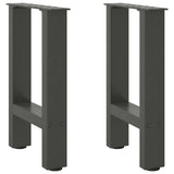 Vidaxl salontafelpoten 2 st 38x(42-43) cm staal antraciet