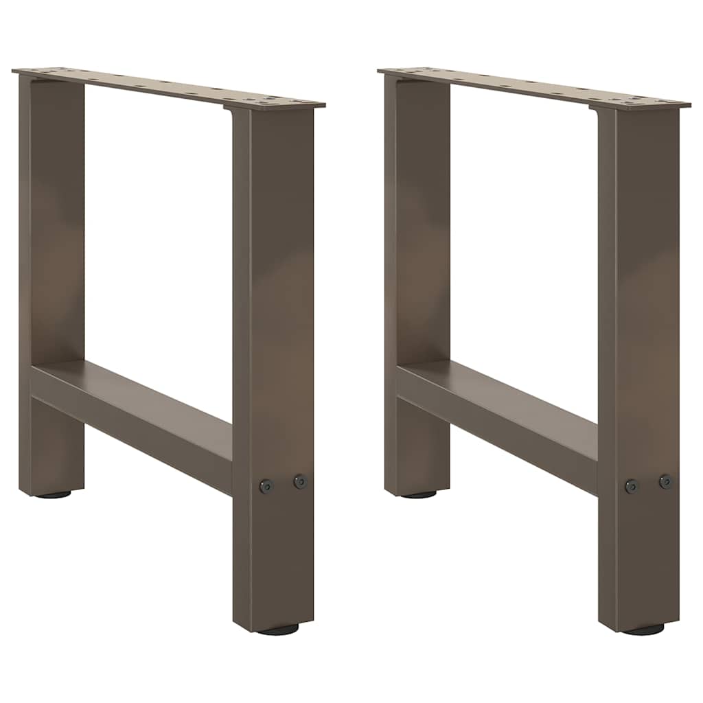 Vidaxl salontafelpoten 2 st 60x(42-43) cm staal naturel