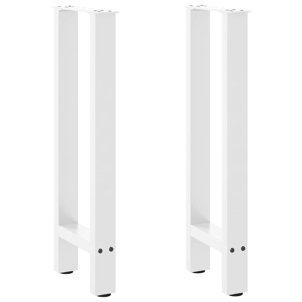 Vidaxl console tafelpoten 2 st 28x(72-73) cm staal wit
