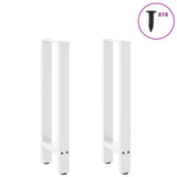 Vidaxl console tafelpoten 2 st 28x(72-73) cm staal wit