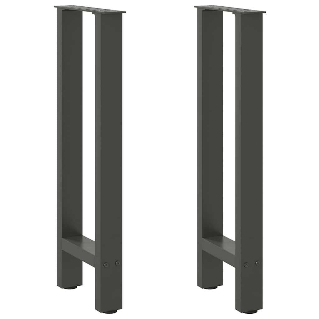 Vidaxl console tafelpoten 2 st 38x(72-73) cm staal antraciet