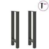 Vidaxl console tafelpoten 2 st 38x(72-73) cm staal antraciet
