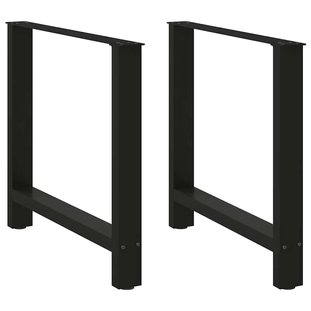 Vidaxl eettafelpoten 2 st 70x(72-73) cm staal zwart