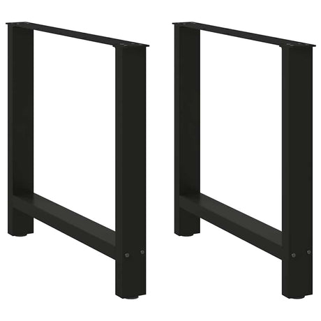 Vidaxl eettafelpoten 2 st 70x(72-73) cm staal zwart