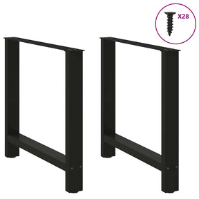 Vidaxl eettafelpoten 2 st 70x(72-73) cm staal zwart