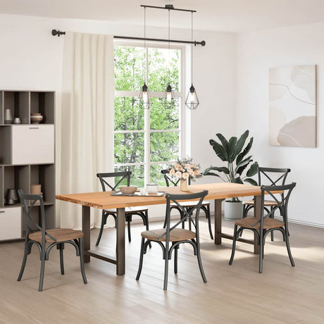 Vidaxl eettafelpoten 2 st 80x(72-73) cm staal naturel