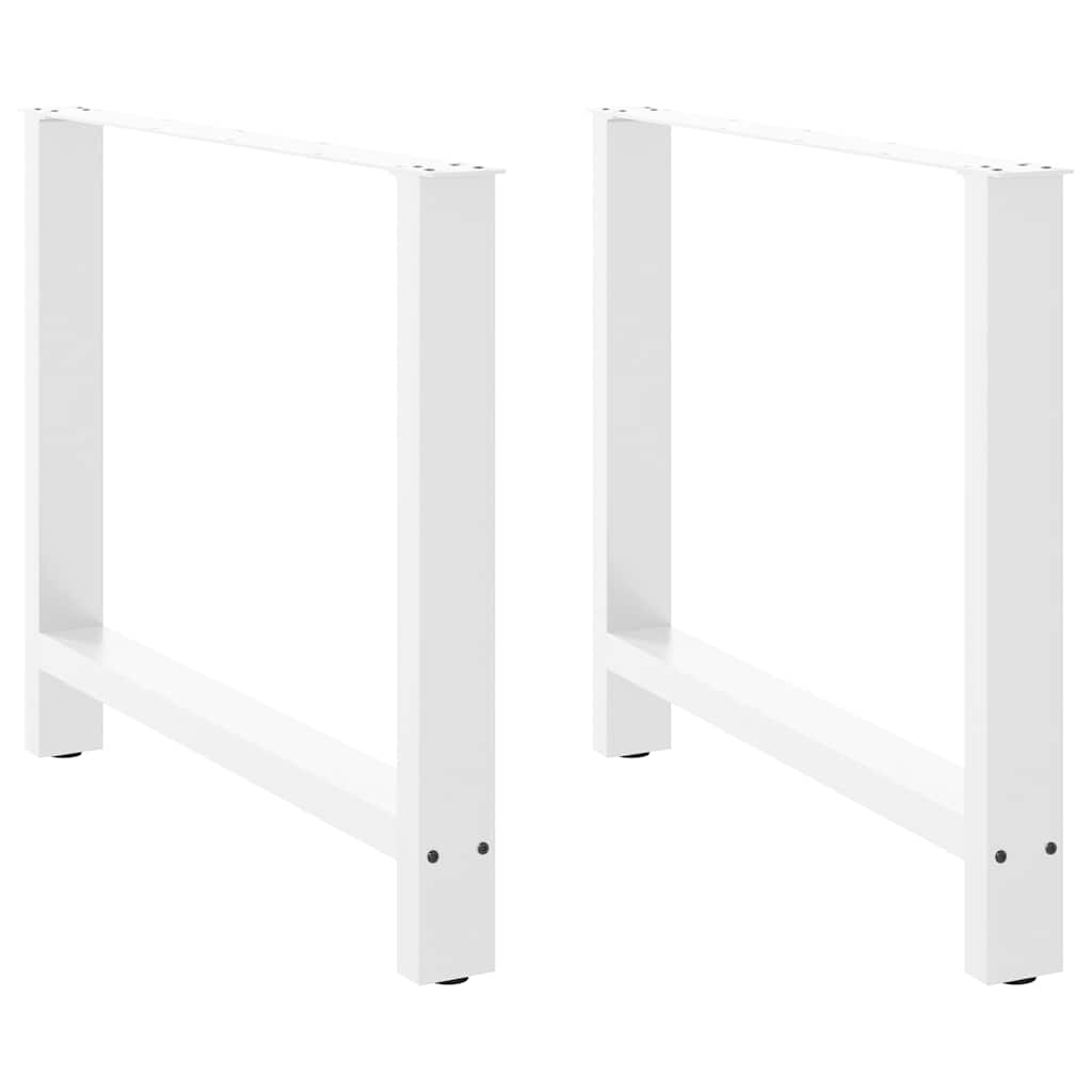 Vidaxl eettafelpoten 2 st 90x(72-73) cm staal wit