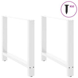 Vidaxl eettafelpoten 2 st 90x(72-73) cm staal wit