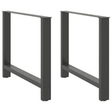 Vidaxl eettafelpoten 2 st 90x(72-73) cm staal antraciet