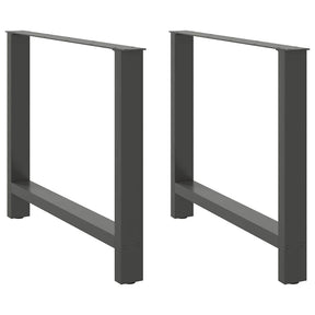 Vidaxl eettafelpoten 2 st 90x(72-73) cm staal antraciet