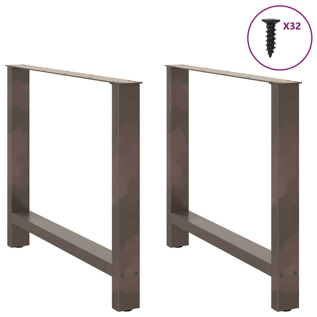Vidaxl eettafelpoten 2 st 90x(72-73) cm staal naturel