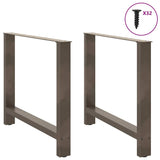 Vidaxl eettafelpoten 2 st 90x(72-73) cm staal naturel
