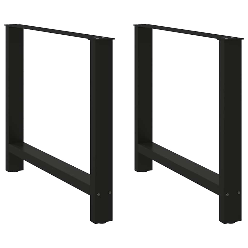 Vidaxl eettafelpoten 2 st 100x(72-73) cm staal zwart