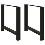 Vidaxl eettafelpoten 2 st 100x(72-73) cm staal zwart