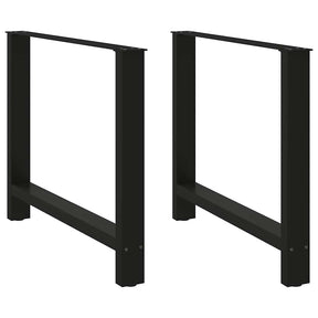 Vidaxl eettafelpoten 2 st 100x(72-73) cm staal zwart