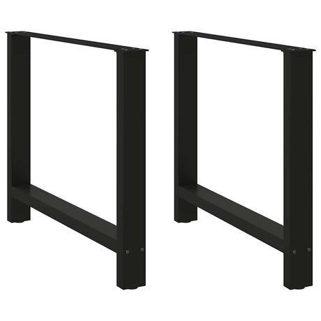 Vidaxl eettafelpoten 2 st 100x(72-73) cm staal zwart