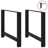 Vidaxl eettafelpoten 2 st 100x(72-73) cm staal zwart