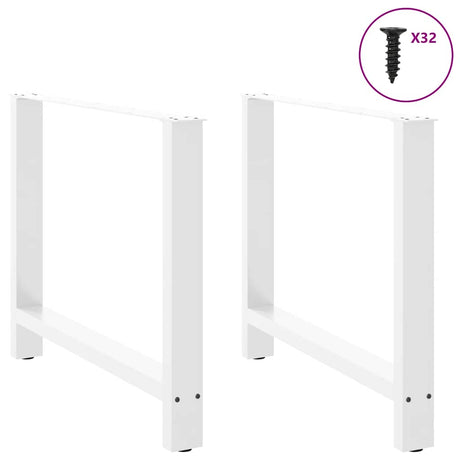 Vidaxl eettafelpoten 2 st 100x(72-73) cm staal wit