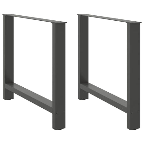 Vidaxl eettafelpoten 2 st 100x(72-73) cm staal antraciet