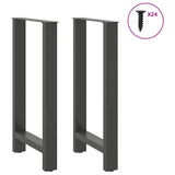 Vidaxl bartafelpoten 2 st 50x(90-91) cm staal antraciet
