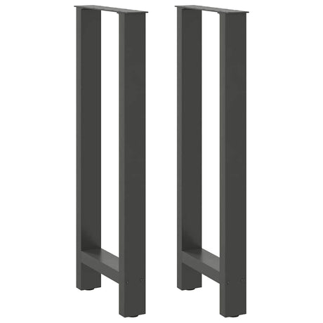 Vidaxl bartafelpoten 2 st 40x(100-101) cm staal antraciet