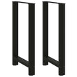 Vidaxl bartafelpoten 2 st 60x(100-101) cm staal zwart