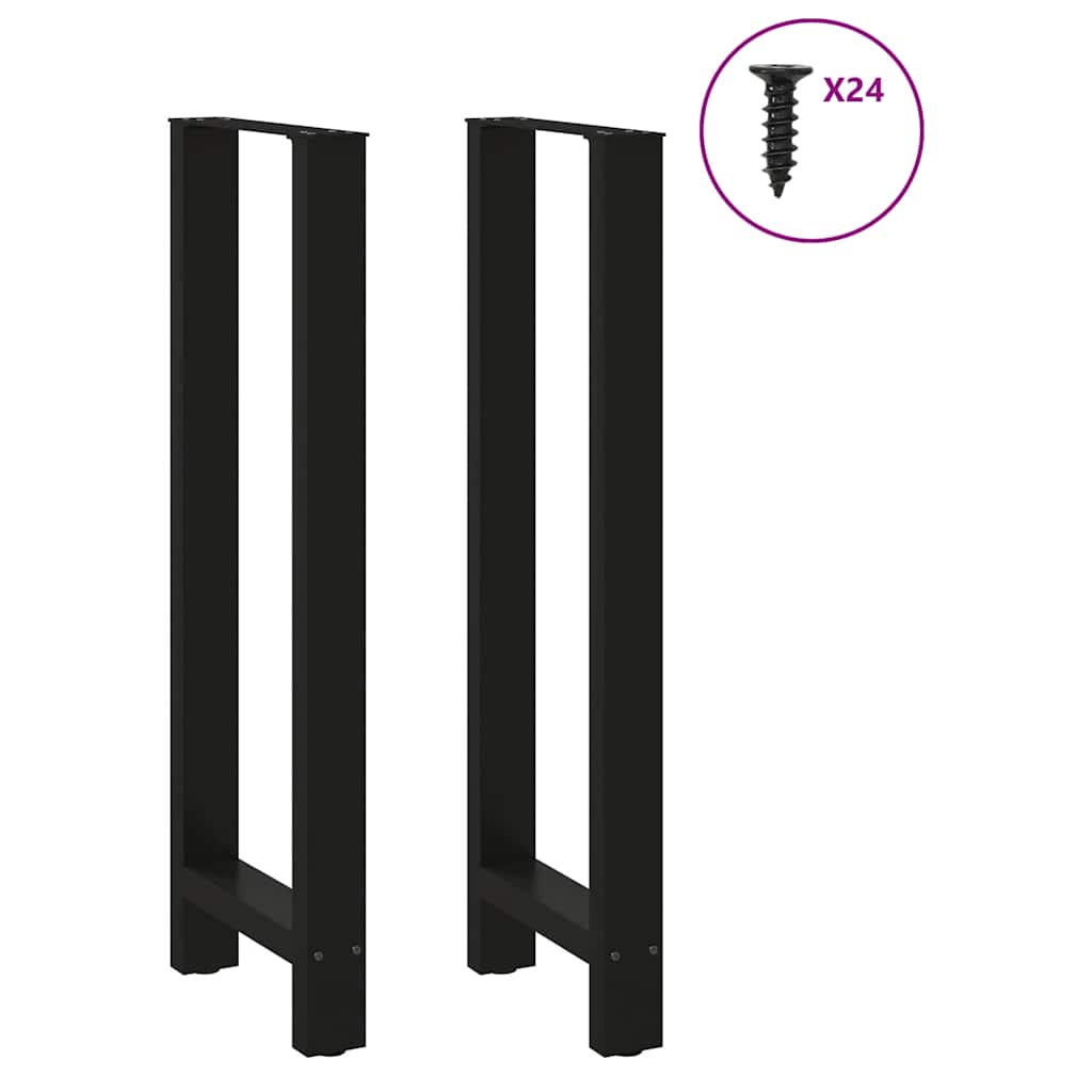 Vidaxl bartafelpoten 2 st 50x(110-111) cm staal zwart