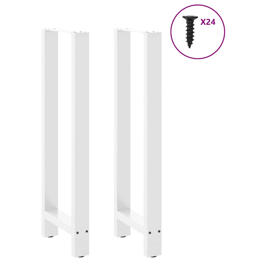 Vidaxl bartafelpoten 2 st 50x(110-111) cm staal wit