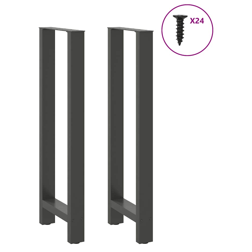 Vidaxl bartafelpoten 2 st 50x(110-111) cm staal antraciet