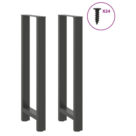 Vidaxl bartafelpoten 2 st 50x(110-111) cm staal antraciet