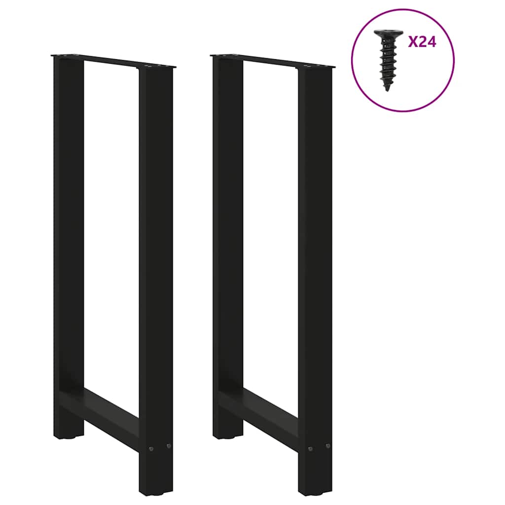 Vidaxl bartafelpoten 2 st 60x(110-111) cm staal zwart